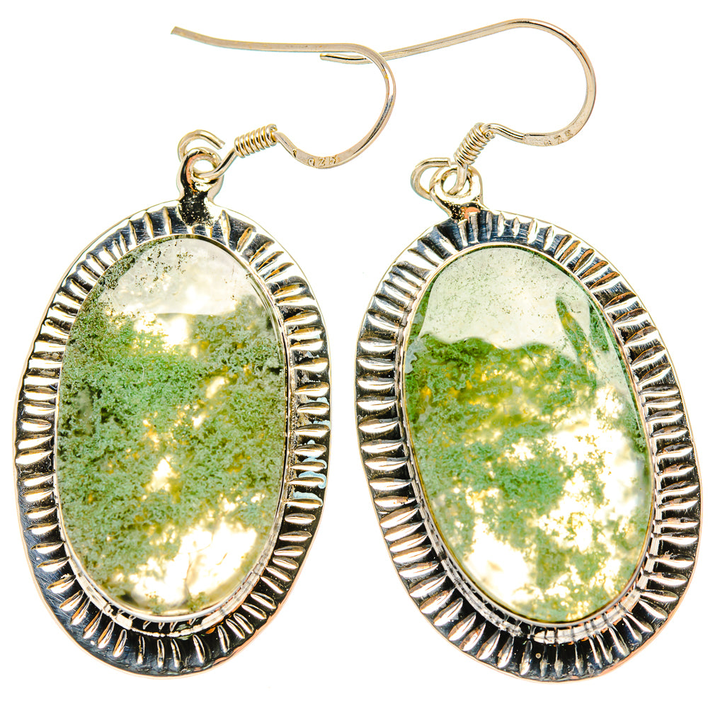 Plume Agate Earrings handcrafted by Anasilvercos - EARR426481 - Photo 2