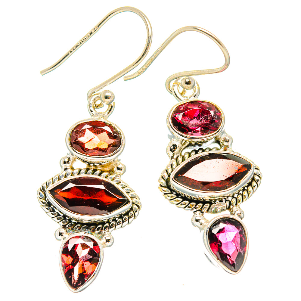 Garnet Earrings handcrafted by Anasilvercos - EARR426513 - Photo 2