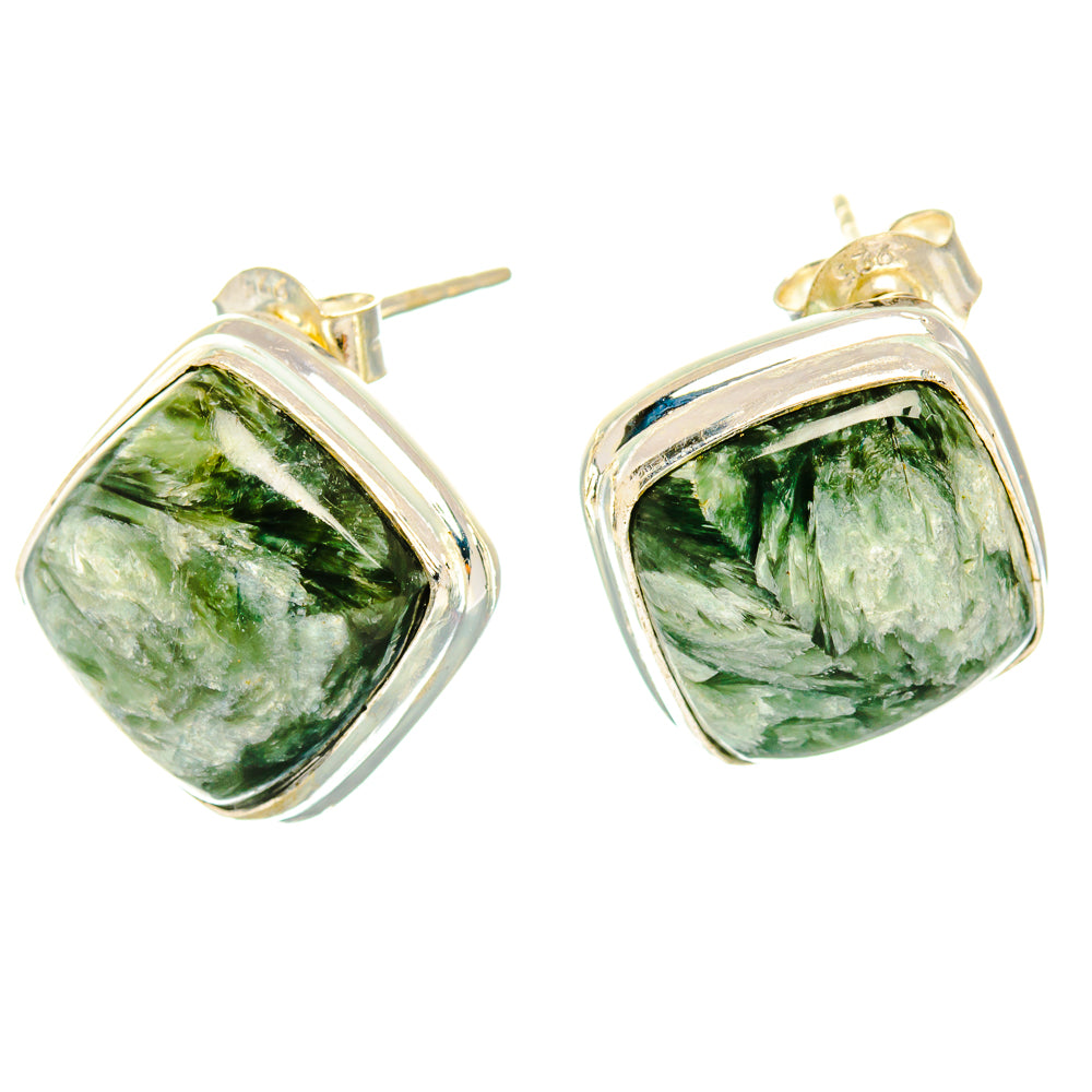 Seraphinite Earrings handcrafted by Anasilvercos - EARR426515 - Photo 2