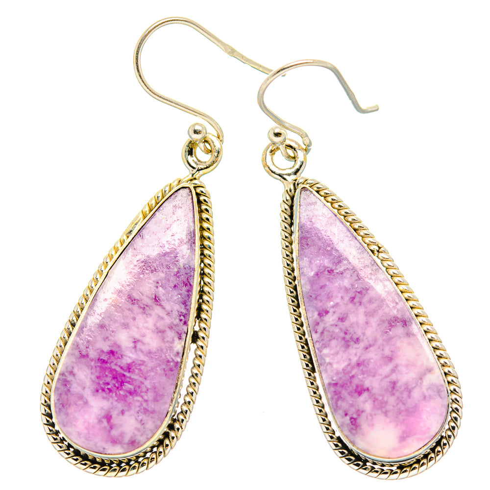 Lepidolite Earrings handcrafted by Anasilvercos - EARR426516 - Photo 2
