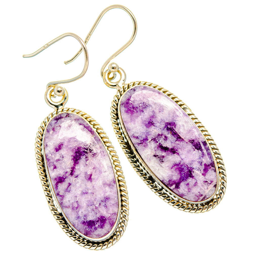 Lepidolite Earrings handcrafted by Anasilvercos - EARR426531 - Photo 2