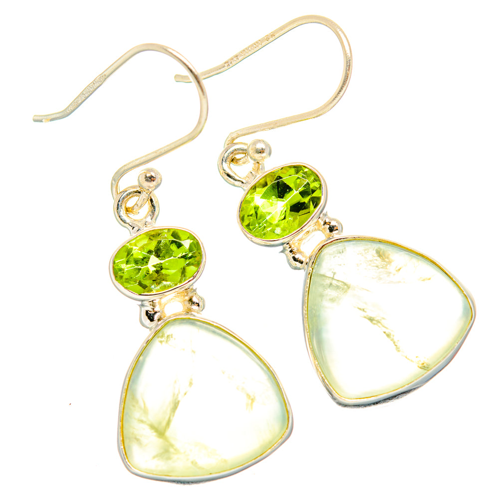 Prehnite Earrings handcrafted by Anasilvercos - EARR426555 - Photo 2