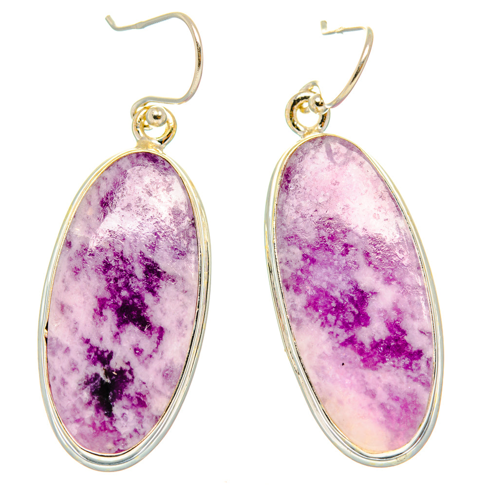 Lepidolite Earrings handcrafted by Anasilvercos - EARR426567 - Photo 2