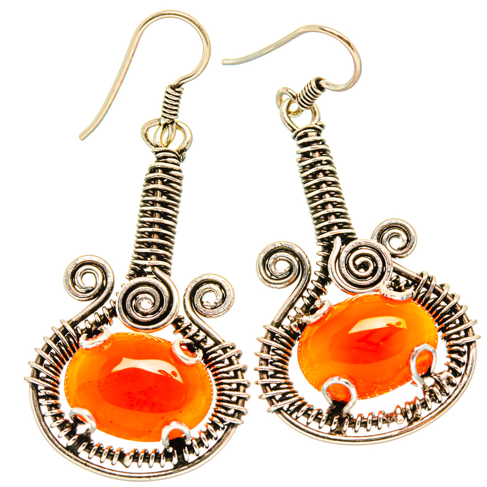 Carnelian Earrings handcrafted by Anasilvercos - EARR426580 - Photo 2