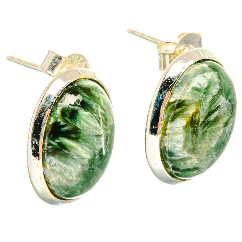 Seraphinite Earrings handcrafted by Anasilvercos - EARR426603 - Photo 2