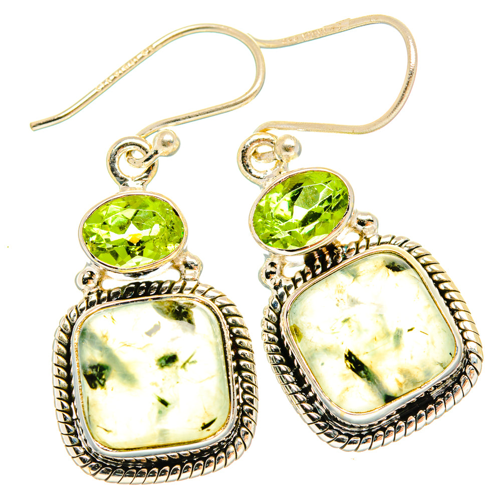 Prehnite Earrings handcrafted by Anasilvercos - EARR426615 - Photo 2