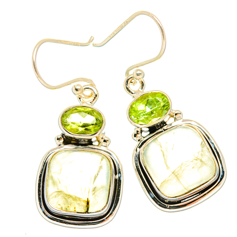 Prehnite Earrings handcrafted by Anasilvercos - EARR426618 - Photo 2