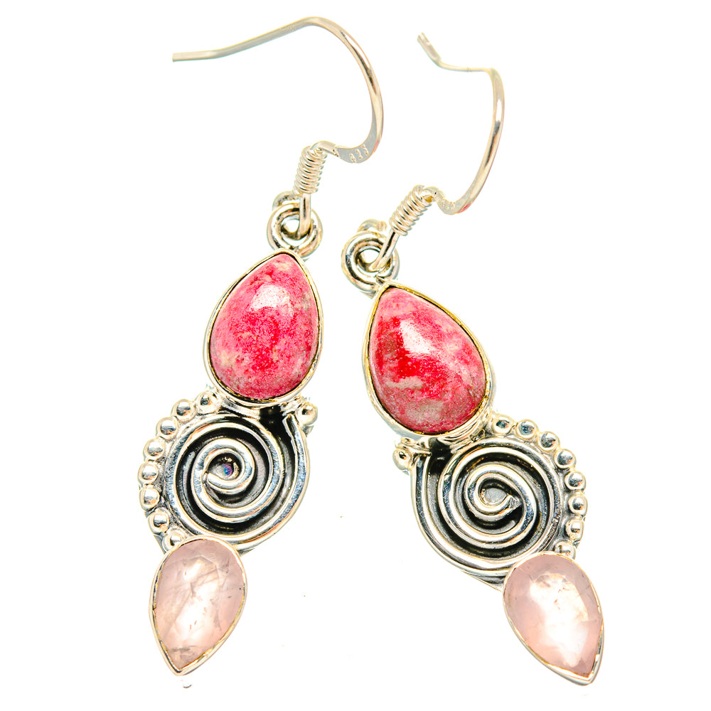 Thulite Earrings handcrafted by Anasilvercos - EARR426623 - Photo 2