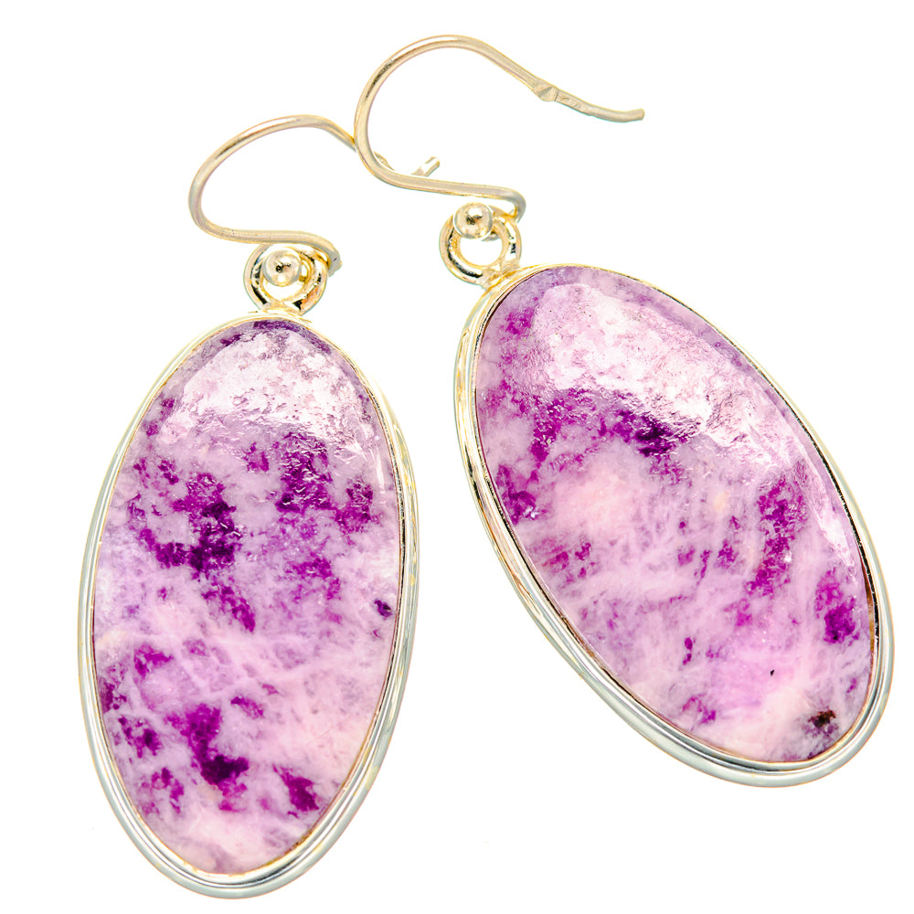 Lepidolite Earrings handcrafted by Anasilvercos - EARR426627 - Photo 2