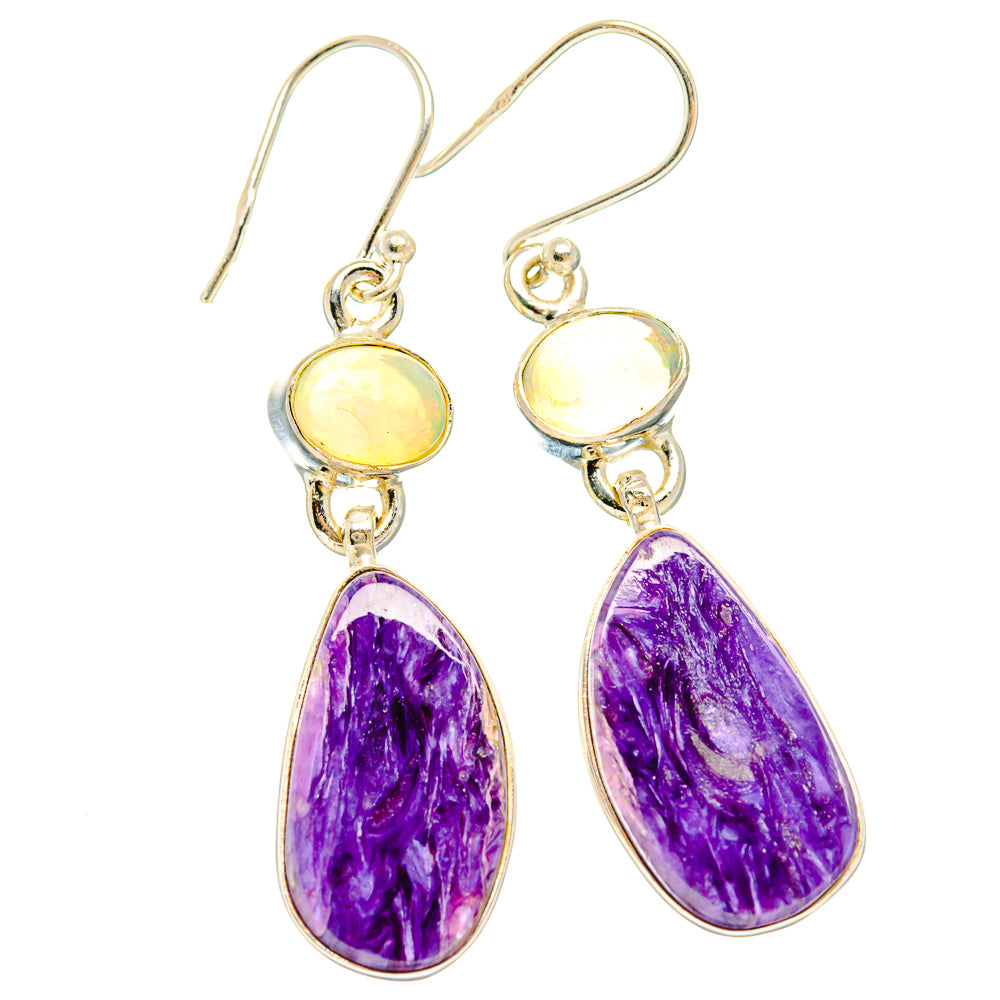 Charoite Earrings handcrafted by Anasilvercos - EARR426633 - Photo 2