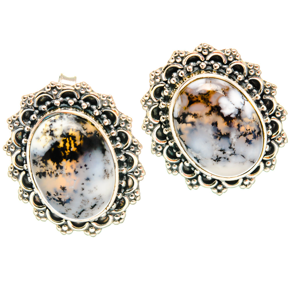 Dendritic Opal Earrings handcrafted by Anasilvercos - EARR426661 - Photo 2