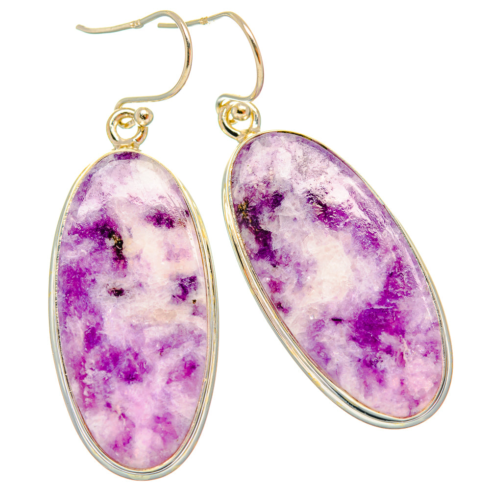 Lepidolite Earrings handcrafted by Anasilvercos - EARR426683 - Photo 2