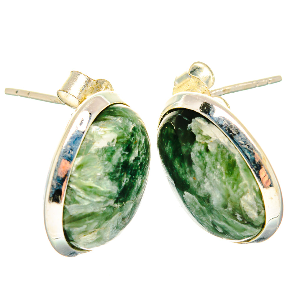 Seraphinite Earrings handcrafted by Anasilvercos - EARR426692 - Photo 2