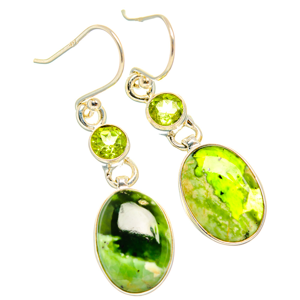 Australian Green Opal Earrings handcrafted by Anasilvercos - EARR426717 - Photo 2