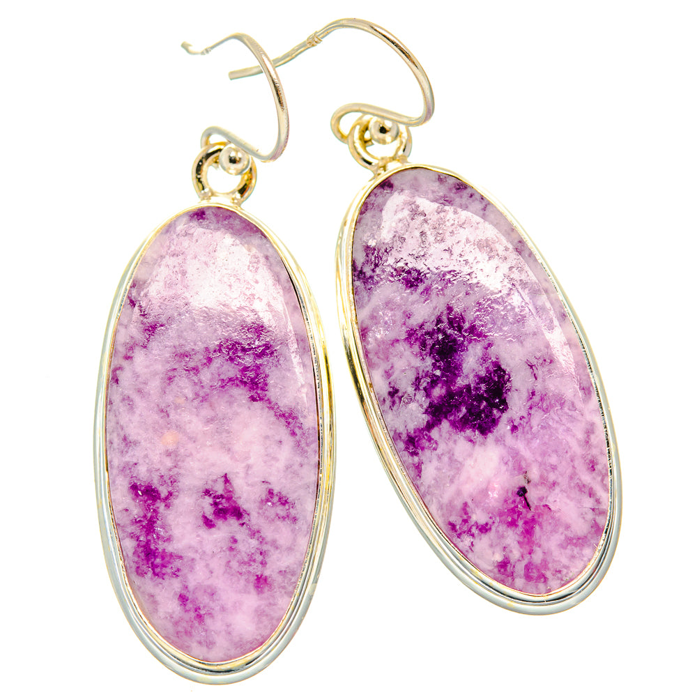 Lepidolite Earrings handcrafted by Anasilvercos - EARR426730 - Photo 2