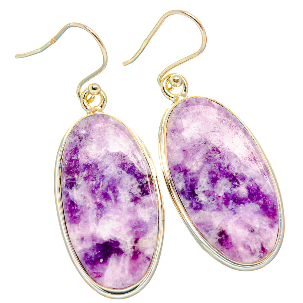 Lepidolite Earrings handcrafted by Anasilvercos - EARR426740 - Photo 2
