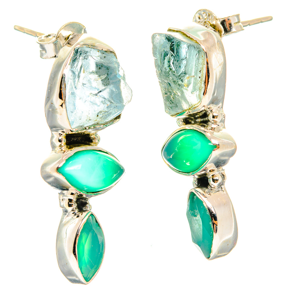 Aquamarine Earrings handcrafted by Anasilvercos - EARR426749 - Photo 2