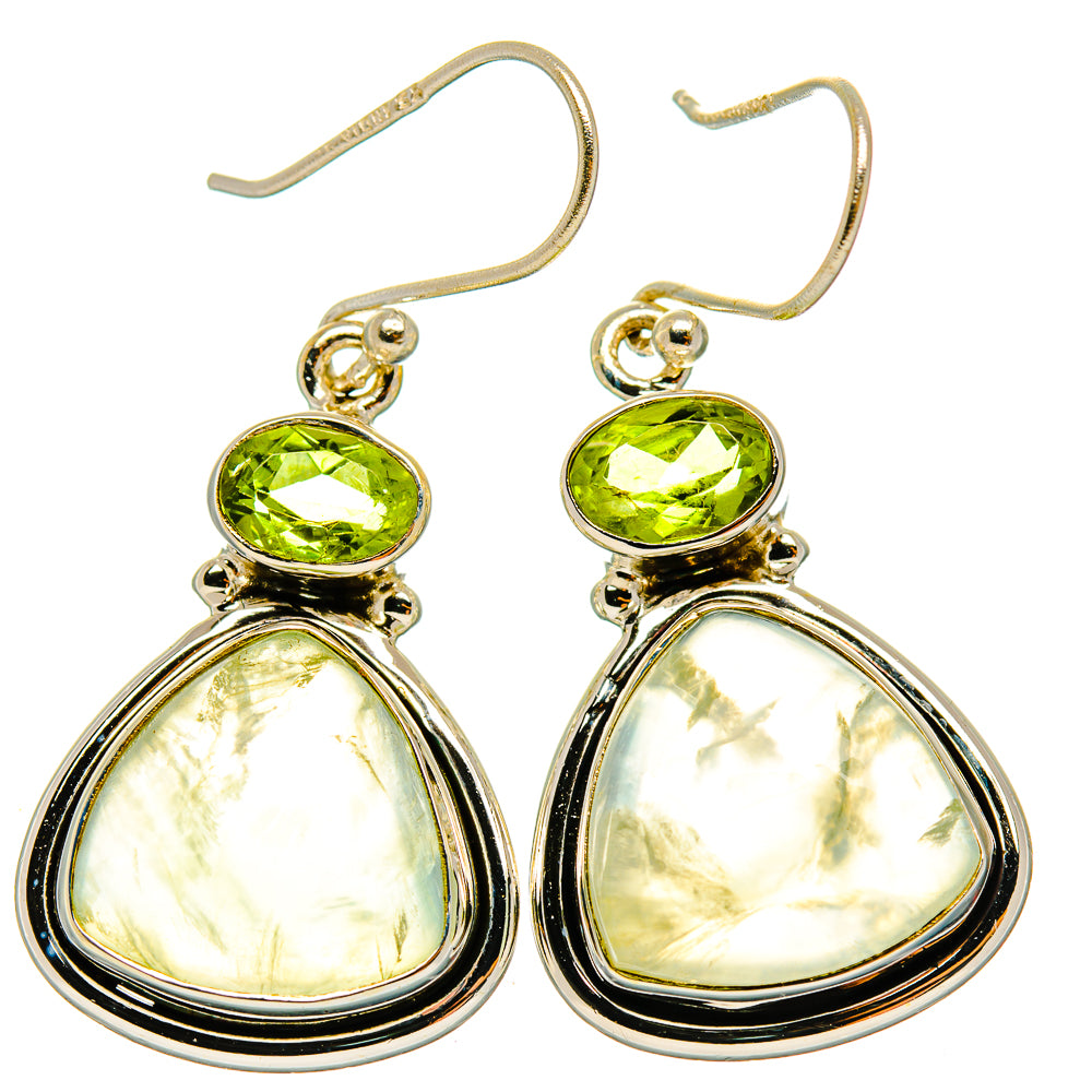 Prehnite Earrings handcrafted by Anasilvercos - EARR426773 - Photo 2