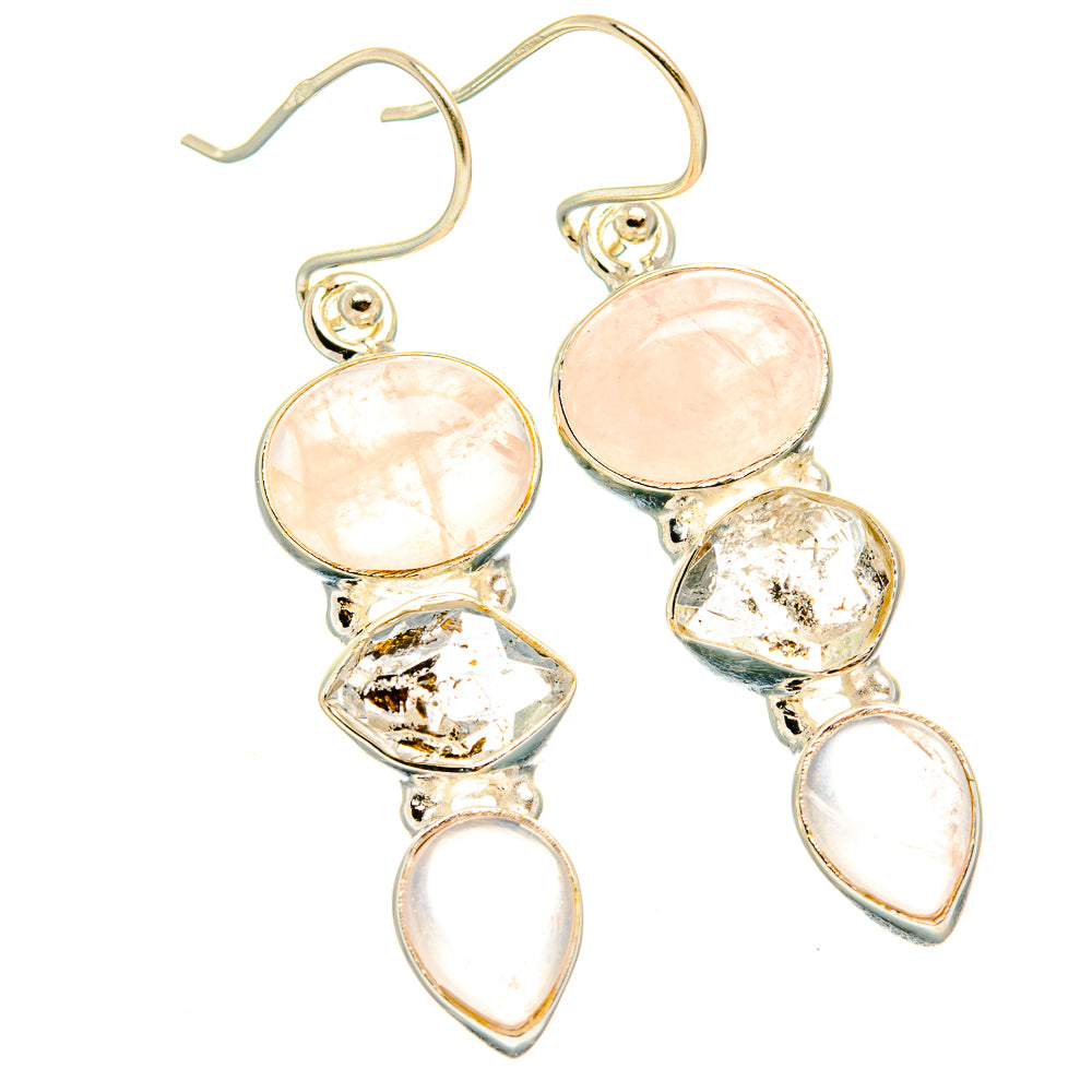 Rainbow Moonstone Earrings handcrafted by Anasilvercos - EARR426775 - Photo 2