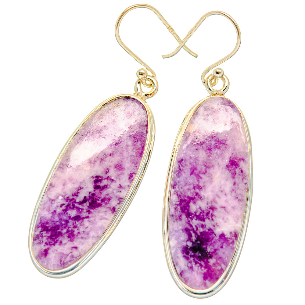 Lepidolite Earrings handcrafted by Anasilvercos - EARR426800 - Photo 2