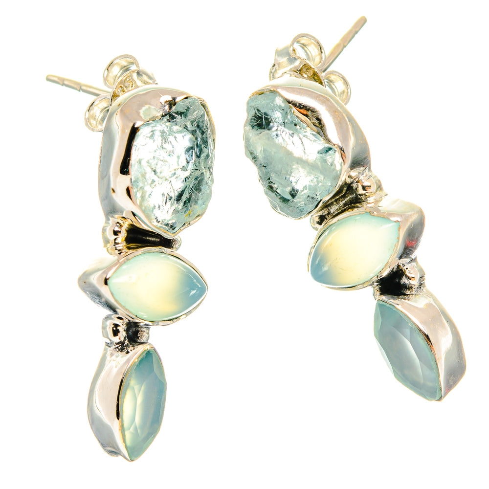 Aquamarine Earrings handcrafted by Anasilvercos - EARR426808 - Photo 2