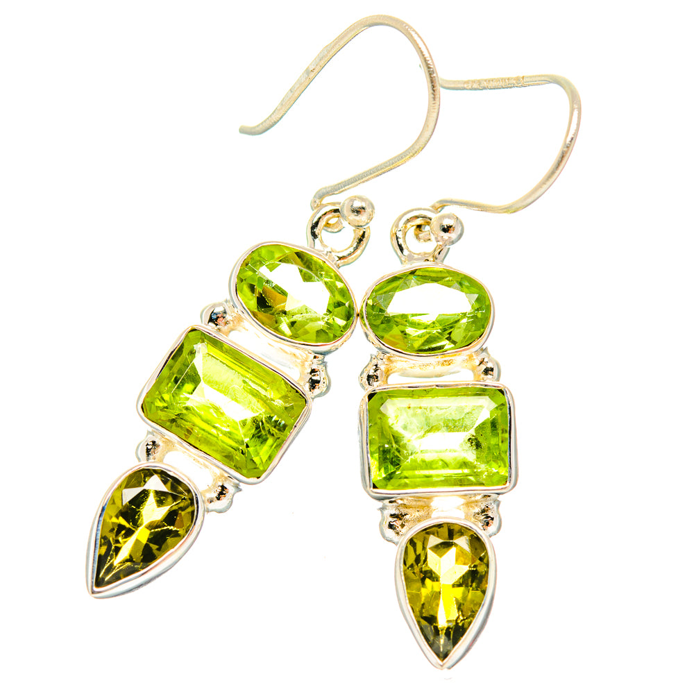 Peridot Earrings handcrafted by Anasilvercos - EARR426820 - Photo 2