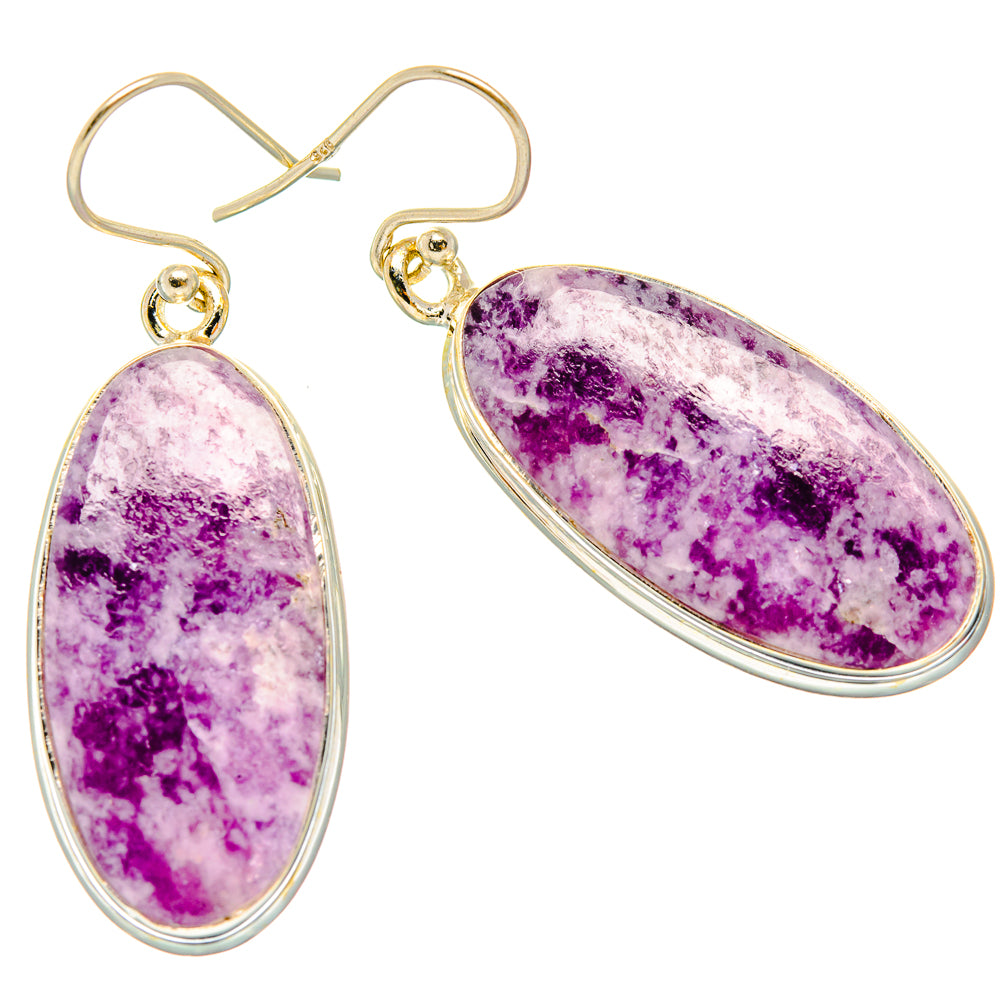 Lepidolite Earrings handcrafted by Anasilvercos - EARR426831 - Photo 2