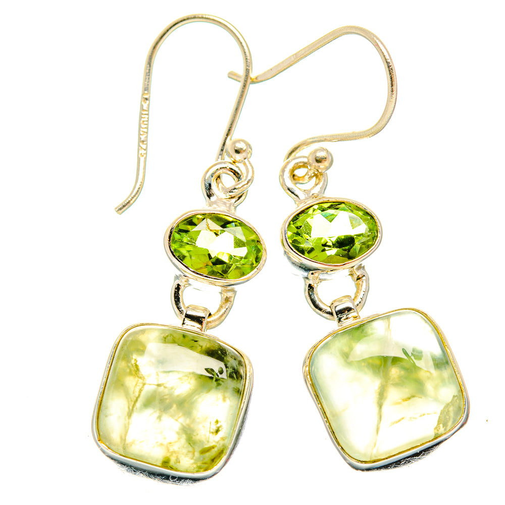 Prehnite Earrings handcrafted by Anasilvercos - EARR426841 - Photo 2