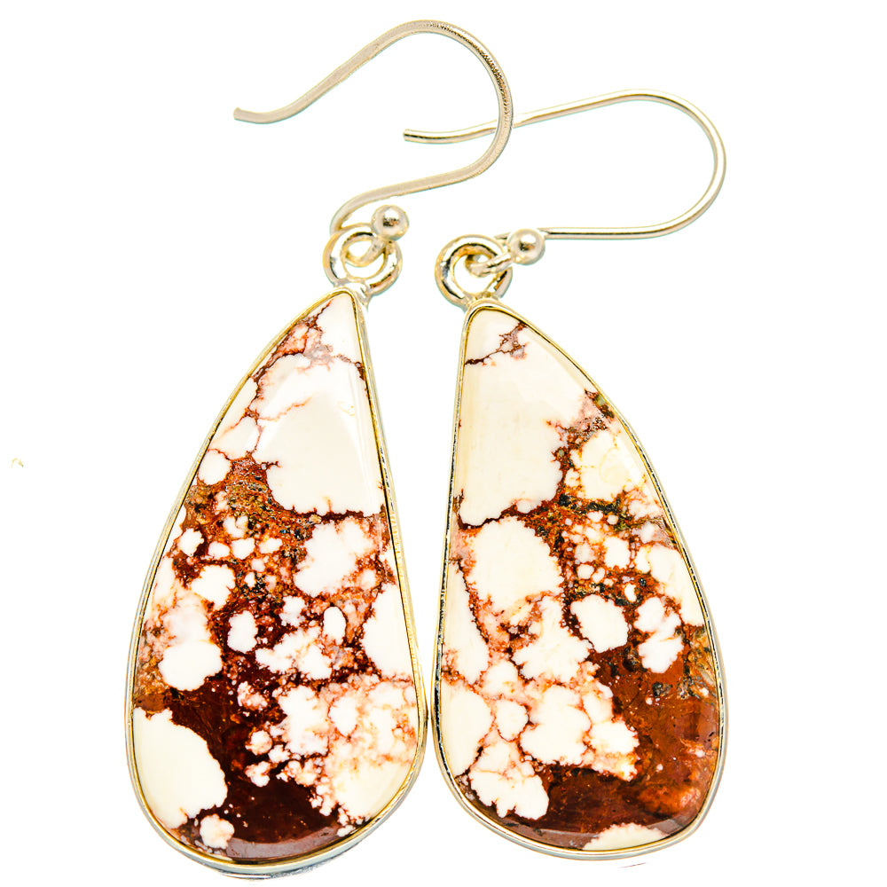 Wild Horse Jasper Earrings handcrafted by Anasilvercos - EARR426845 - Photo 2