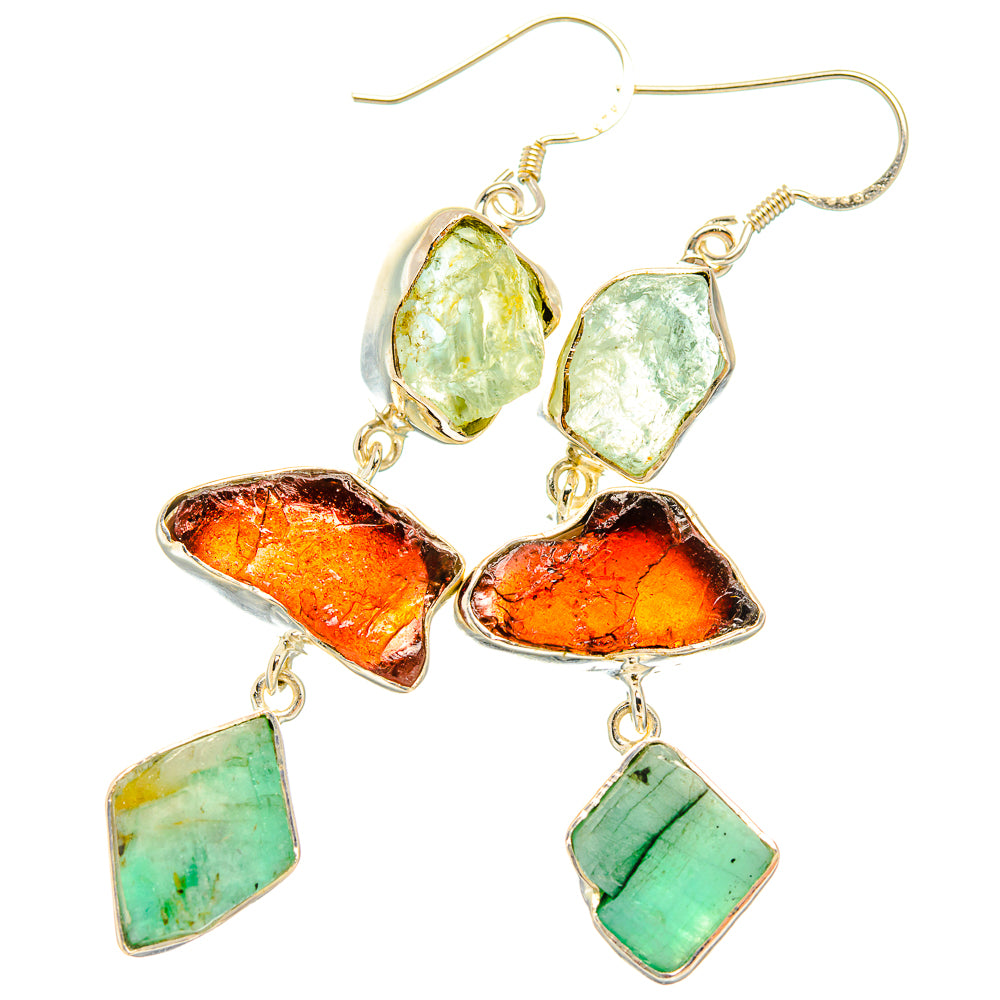Chrysoprase Earrings handcrafted by Anasilvercos - EARR426848 - Photo 2