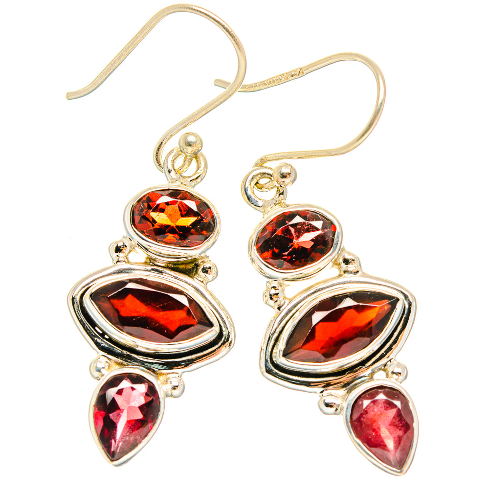 Garnet Earrings handcrafted by Anasilvercos - EARR426859 - Photo 2
