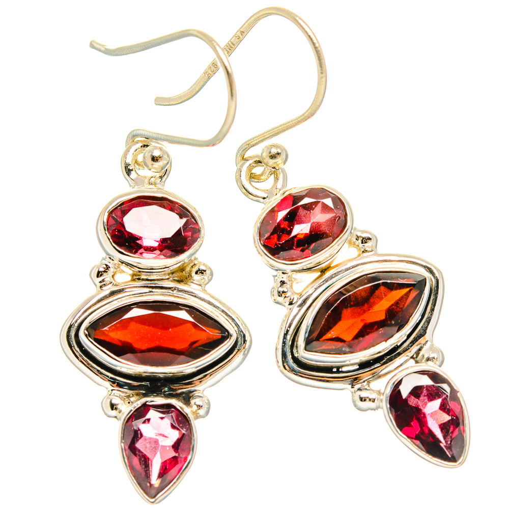 Garnet Earrings handcrafted by Anasilvercos - EARR426873 - Photo 2