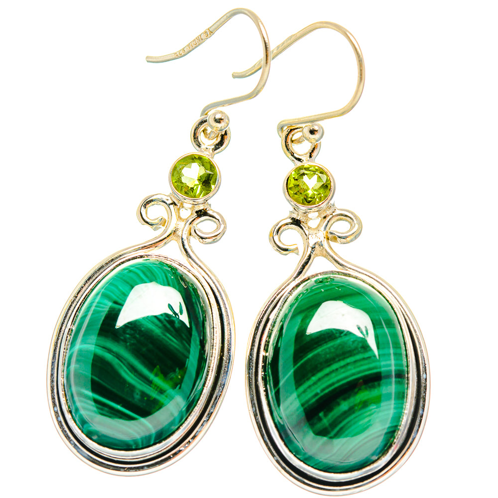 Malachite Earrings handcrafted by Anasilvercos - EARR426884 - Photo 2