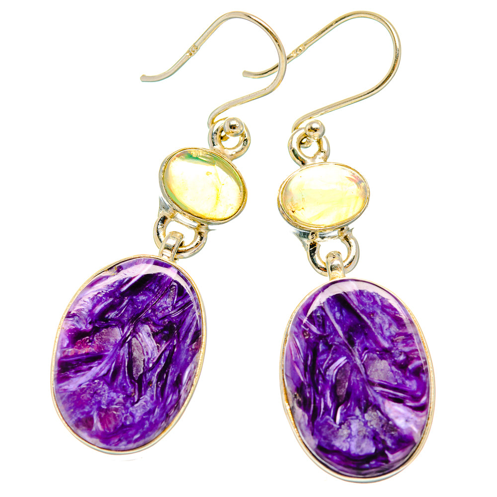 Charoite Earrings handcrafted by Anasilvercos - EARR426885 - Photo 2