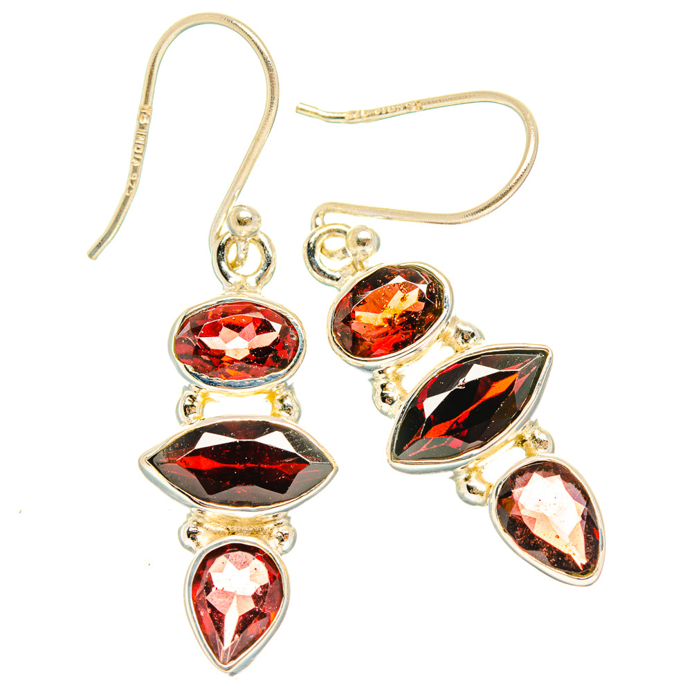 Garnet Earrings handcrafted by Anasilvercos - EARR426896 - Photo 2
