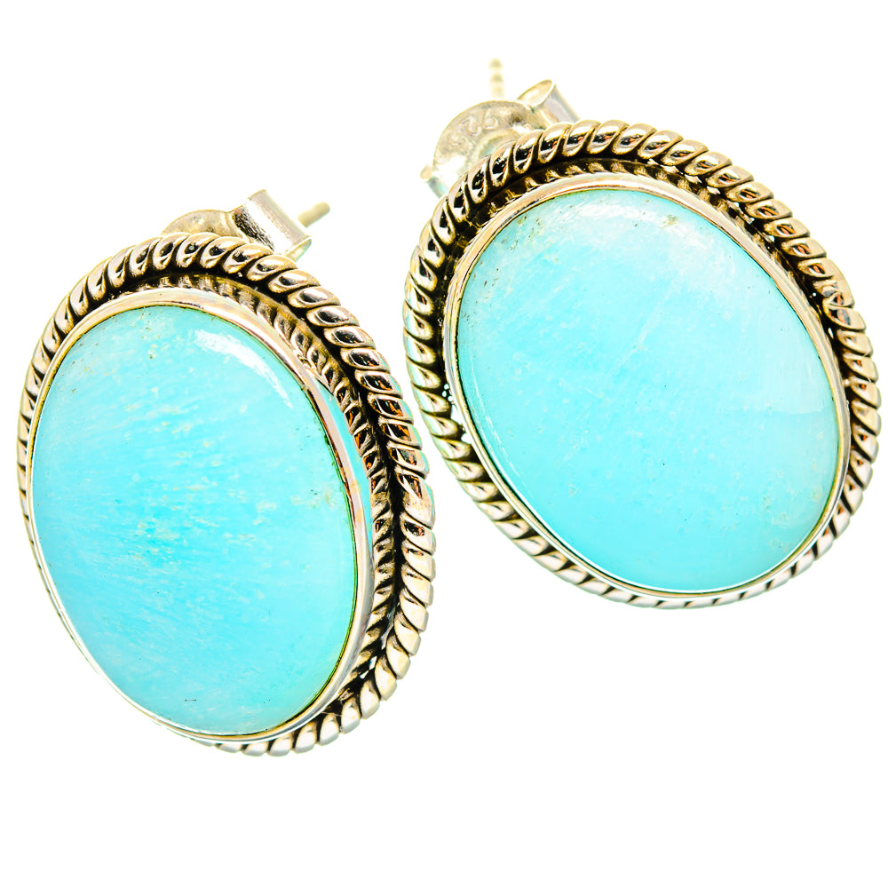 Amazonite Earrings handcrafted by Anasilvercos - EARR426902 - Photo 2