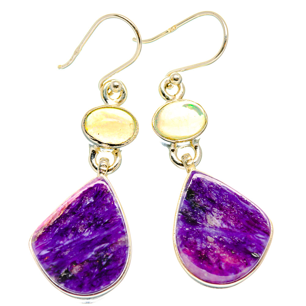 Charoite Earrings handcrafted by Anasilvercos - EARR426937 - Photo 2