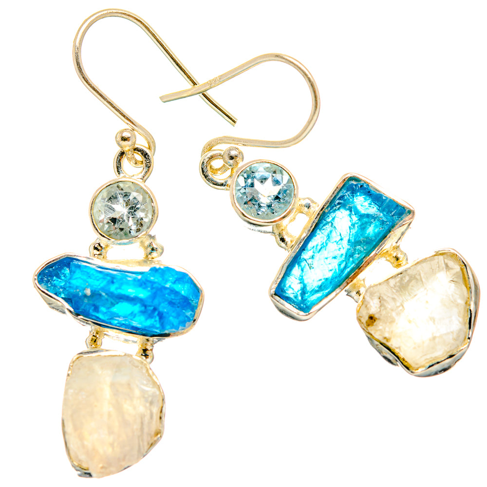 Rainbow Moonstone Earrings handcrafted by Anasilvercos - EARR426950 - Photo 2