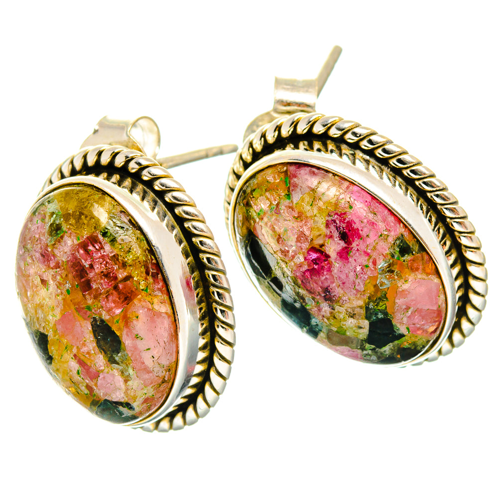 Tourmaline Earrings handcrafted by Anasilvercos - EARR426952 - Photo 2