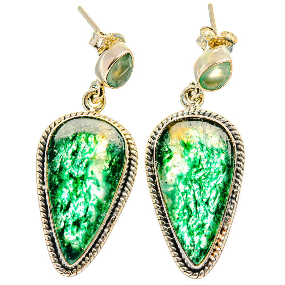 Green Aventurine Earrings handcrafted by Anasilvercos - EARR426968 - Photo 2