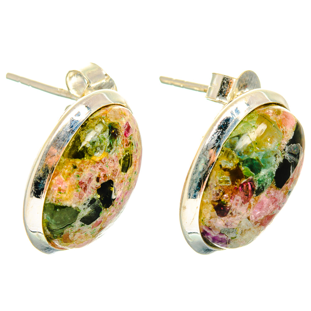 Tourmaline Earrings handcrafted by Anasilvercos - EARR426971 - Photo 2
