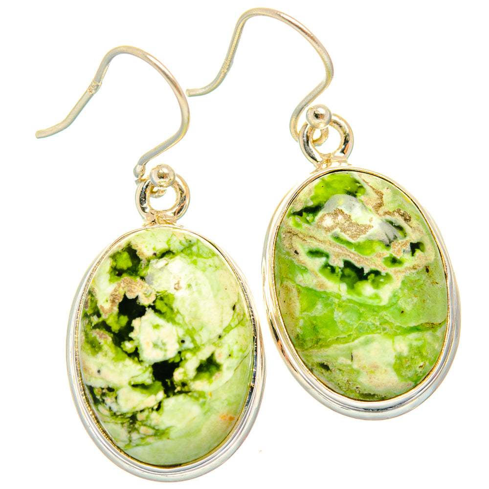 Rainforest Jasper Earrings handcrafted by Anasilvercos - EARR426977 - Photo 2