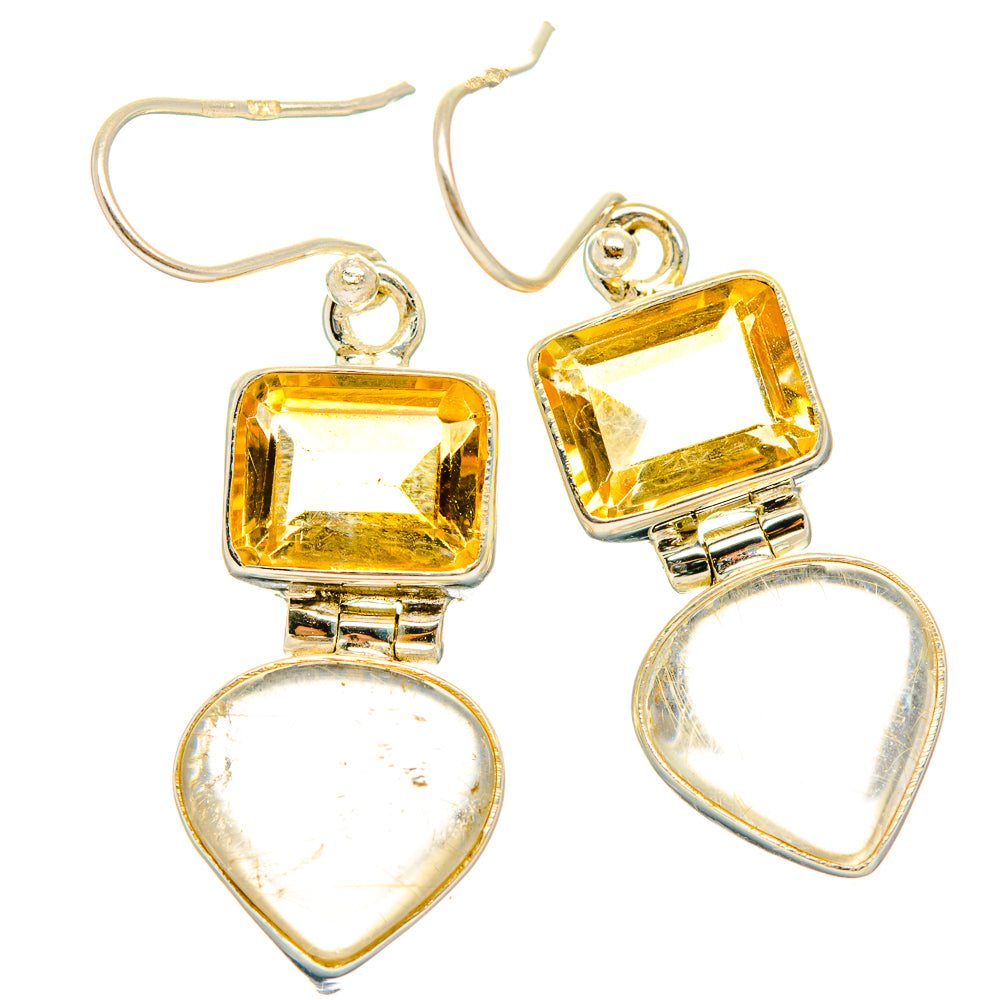 Rutilated Quartz Earrings handcrafted by Anasilvercos - EARR426978 - Photo 2