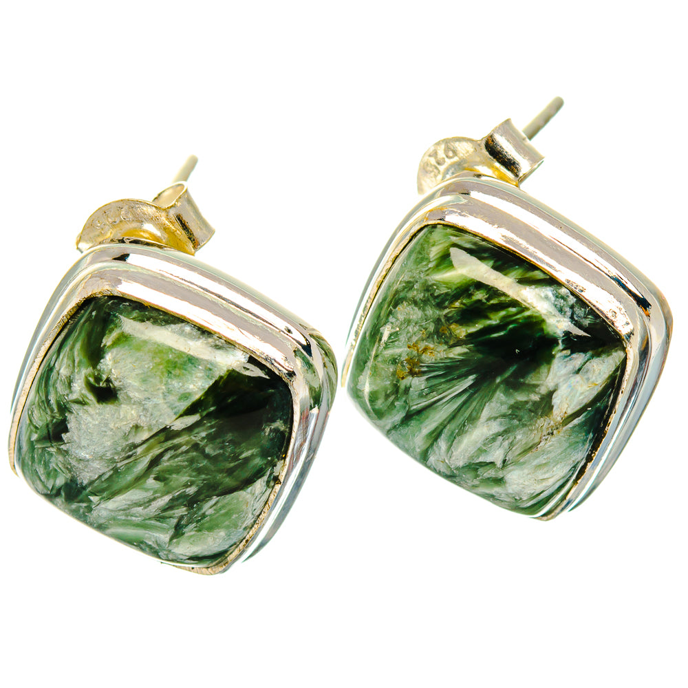Seraphinite Earrings handcrafted by Anasilvercos - EARR426990 - Photo 2