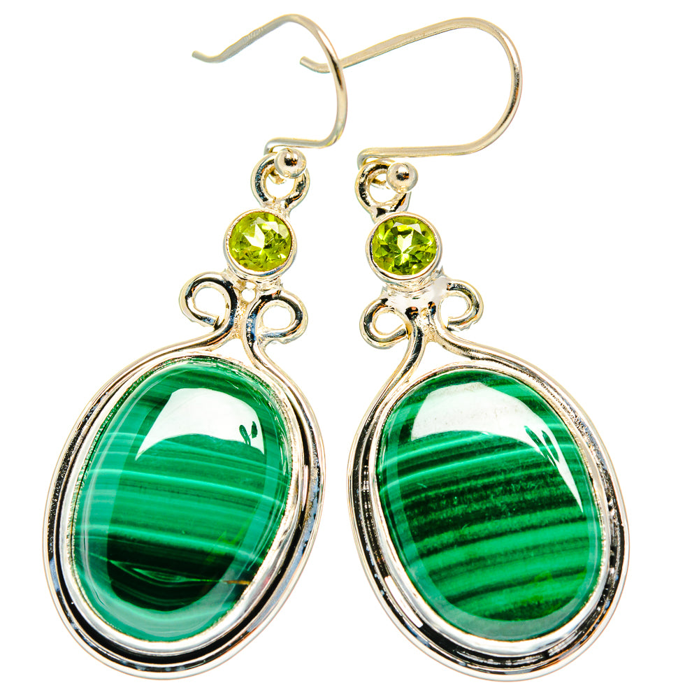 Malachite Earrings handcrafted by Anasilvercos - EARR426998 - Photo 2