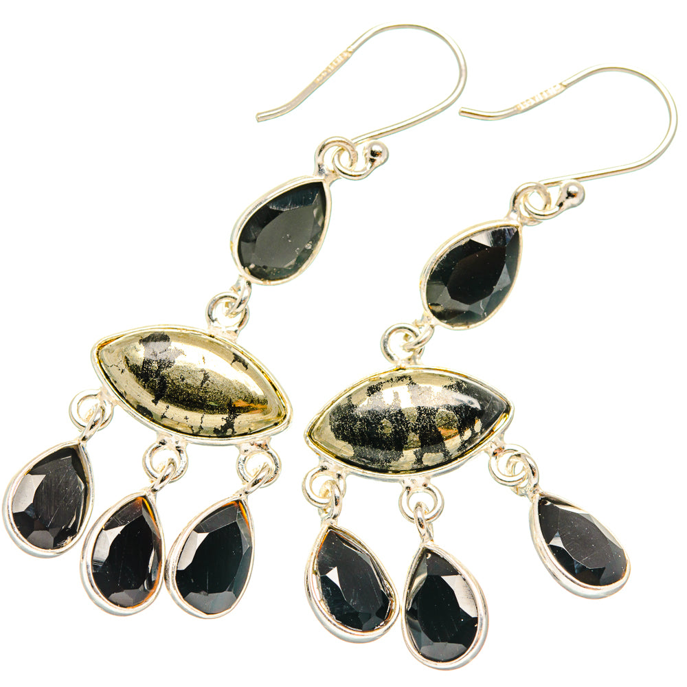 Black Onyx Earrings handcrafted by Anasilvercos - EARR427009 - Photo 2
