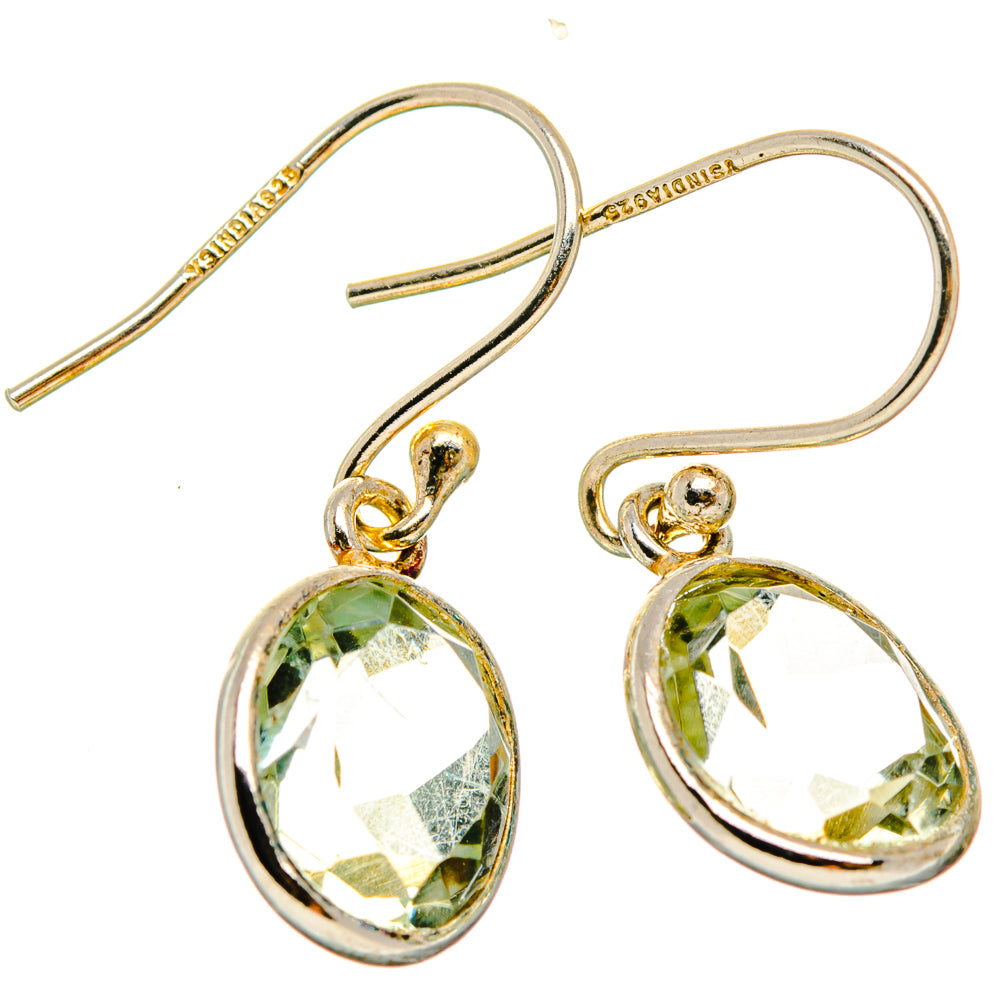 Green Amethyst Earrings handcrafted by Anasilvercos - EARR427033 - Photo 2