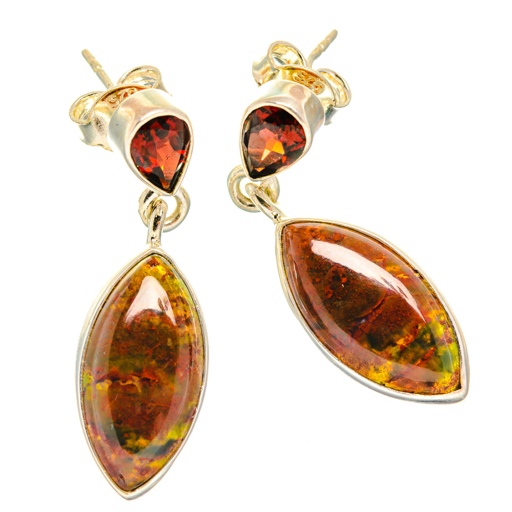 Bloodstone Earrings handcrafted by Anasilvercos - EARR427057 - Photo 2