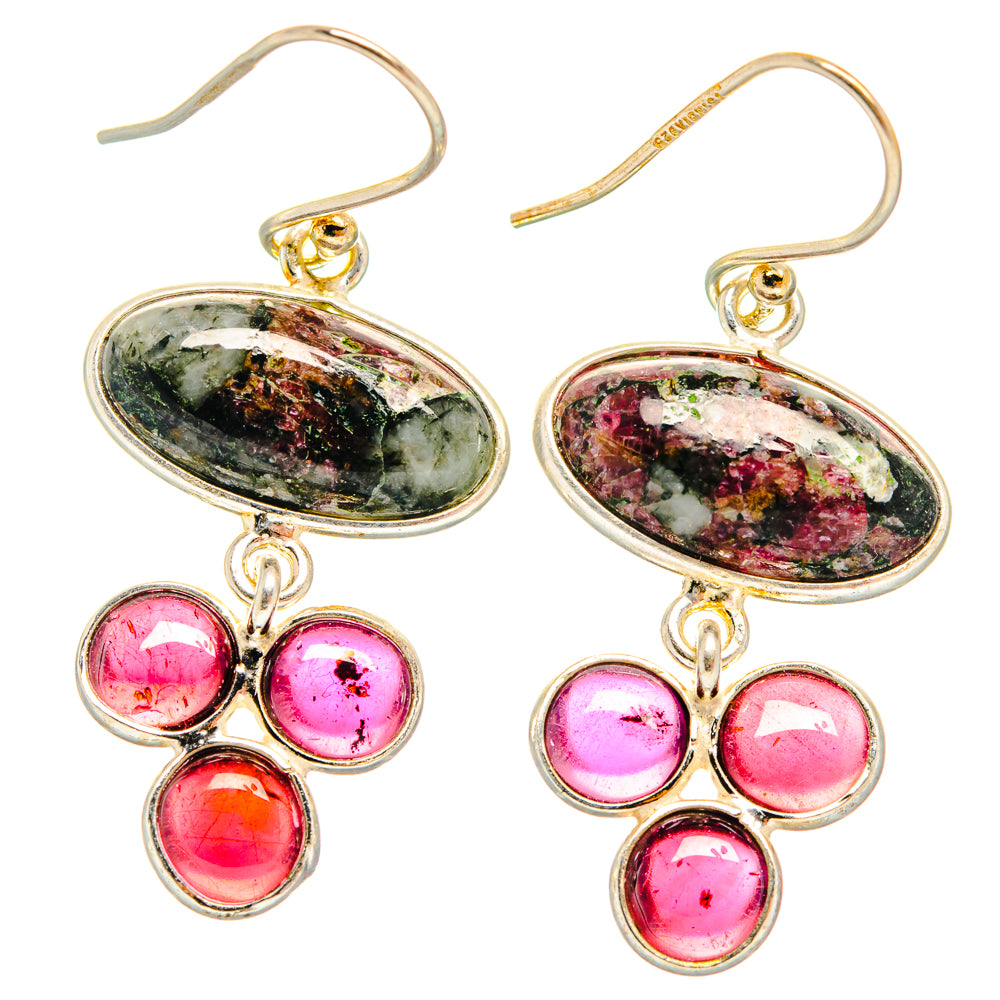 Russian Eudialyte Earrings handcrafted by Anasilvercos - EARR427069 - Photo 2