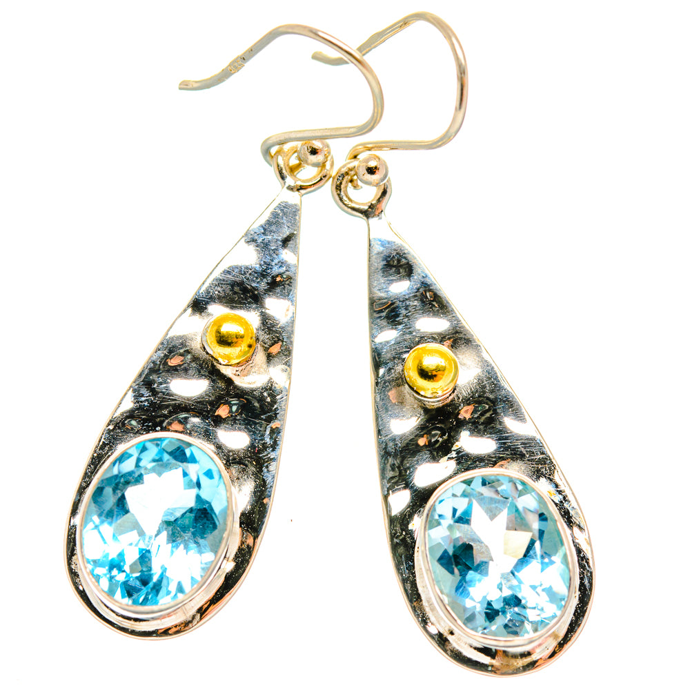 Blue Topaz Earrings handcrafted by Anasilvercos - EARR427076 - Photo 2